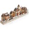Casafield Pre-Lit Wooden Christmas Village - Miniature LED Light-Up Traditional Winter Holiday Decoration for Home, Mantel and Tabletop